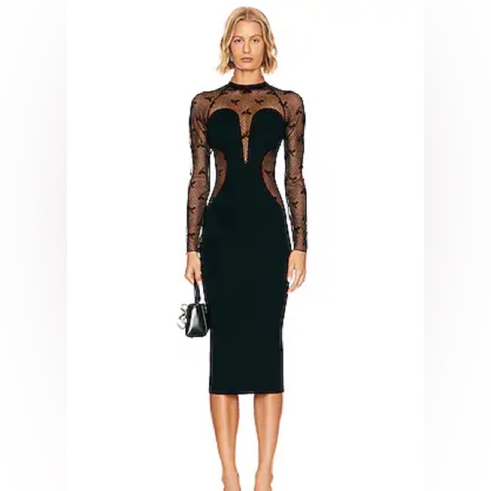 NWT Rotate contrast midi dress